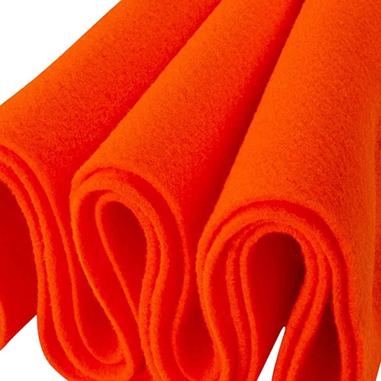 FabricLA Craft Felt Fabric - 36 X 36 Inch Wide & 1.6mm Thick Felt Fabric  - Use This Soft Felt for Crafts - Felt Material Pack - Neon Orange A22